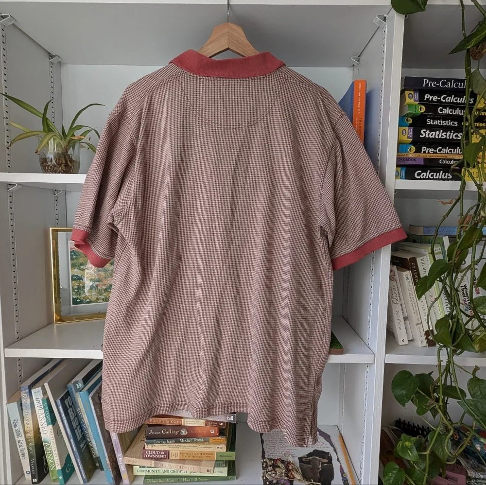 Van Heusen Men's Polo Shirt Short Sleeve Size Medium Preppy 90s Oversized - Picture 5 of 5